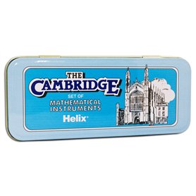 Helix Cambridge Ensemble pour mathématiques / géométrie Règle équerre rapporteur dans boîte en métal
