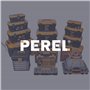 Perel Boite de rangement compartimentée vide, boîte rangement outils bricolage, boite compartiment, couvercle en plastique trans