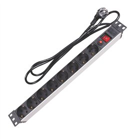 Perel Multiprise Rack 19" 8 Prises