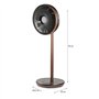 Ventilateur sur pied - DOMO - 26 W - Bois - ECO consommation - Silencieux - 9 vitesses - Affichage LED - Télécommande inclus