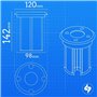 LeClubLED Support Spot Encastrable Sol GU10 AC220-240V Étanche IP67 Rond - perçage 98mm Diffuseur Dépoli