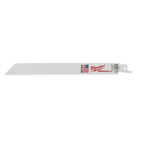 Lame scie sabre Sawzall 200 mm 8/12 dents MILWAUKEE - 5 pièces - 48005093
