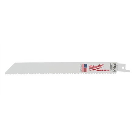 Lame scie sabre Sawzall 200 mm 8/12 dents MILWAUKEE - 5 pièces - 48005093