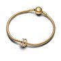 Pandora Moments 761972C01 Clip en argent sterling avec alliage plaqué or 14 carats et zircone Compatible avec les bracelets Mome