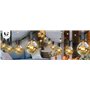 FOREVER guirlande lumineuse solaire 5,5 m 10 ampoules à filament clair Edison IP44 avec panneau solaire / 4 modes d'éclairage va