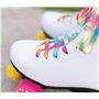 Raven - Patins à roulettes Iris du 31 au 34 Adulte Enfant Blanc Mixte Taille Ajustable Raven Femme Fille Roller Quad Adulte Enfa