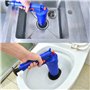 Retoo Nettoyeur Canalisations Haute Pression Pistolet Air Comprimé Outil Débouchage 3.5 BAR Sans Produits Chimiques 4 Embouts In