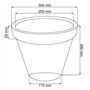 Prosperplast Pot de Fleurs Classique 10L, Terre Cuite 300x300x260 mm