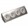 Miratic Multiprise Electrique 4 Voies avec Eclipses de Protection Montage en Saillie à 45° 3680W 16A (4 voies sans câble)