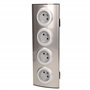 Miratic Multiprise Electrique 4 Voies avec Eclipses de Protection Montage en Saillie à 45° 3680W 16A (4 voies sans câble)