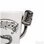 Froster Microphone Tasse dans une boîte cadeau noire, Vintage Tasse Ceramique 220 ml, Cadeau Musique pour Musicien Chanteur