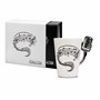 Froster Microphone Tasse dans une boîte cadeau noire, Vintage Tasse Ceramique 220 ml, Cadeau Musique pour Musicien Chanteur