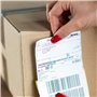 MD Labels Étiquettes thermiques blanches en rouleau 100x150mm 300 pièces avec perforation - adhésif permanent, pour code-barres,