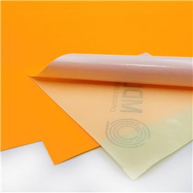 MD Labels Lot de 50 étiquettes autocollantes universelles format A4 - Étiquettes inscriptibles en papier orange fluo - 210 x 297