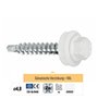 Lot de 250 vis autoperceuses 4,8 х 35 mm RAL 9003 - Blanc de signalisation - Vis à tôle trapézoïdale