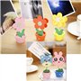 Lot de 12 supports de photo créatifs en bois avec base en bois pour pot de fleurs, nom de table, numéro de table, décoration de 