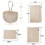JZK 4 x Réutilisable Produire des Sacs Maille de Coton Sacs de Légumes Produire des Sacs en Filet pour Fruit Noisettes Pain Joue