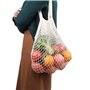 JZK 4 x Réutilisable Produire des Sacs Maille de Coton Sacs de Légumes Produire des Sacs en Filet pour Fruit Noisettes Pain Joue