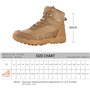 FREE SOLDIER pour Homme Mid Haute durabilité Lacets Bottes Durable Imperméable Armée Combat Chaussures Respirant Tactique de Ran