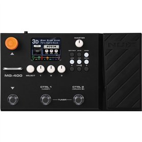 NUX Pédale Multi-FX MG-400 pour guitare avec deux processeurs et offrant des modèles haute définition et une flexibilité accrue.