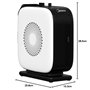 Midea Nty15-19Cae Chauffage soufflant basse consommation Ptc en céramique portable 1500 W énergiquement efficace avec thermostat