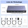 UGREEN KVM Switch HDMI USB C 4K 60Hz 2 Entrées 1 Sortie avec 4 Ports USB 3.0 3A1C 5Gbps Commutateur KVM Compatible avec MacBook 