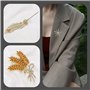 The Lord of the Tools 6pcs Broche Perle Cristal Fleur Épinglette Plume Épingle à Poitrine Badge Épingle à Vêtements pour Femmes 