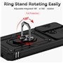 SEEKO Coque pour Realme C11 (2021), [Protection de la Caméra] Etui avec 360 Degrés Rotation Bague, Renforcée Bumper TPU + PC Sil