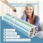AiQInu Organisateur de Papier Cadeau, Sac de Rangement Papier Cadeau avec Poignée, Matière Pvc Transparente, Qualité Supérieure,