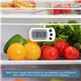 AiQlnu Thermomètre Numérique pour Réfrigérateur, Magnétique Thermometre Cuisine avec Crochet, Écran LCD Facile à Lire, Adapté au