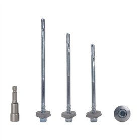 Lot de 20 vis auto-perceuses en acier zingué