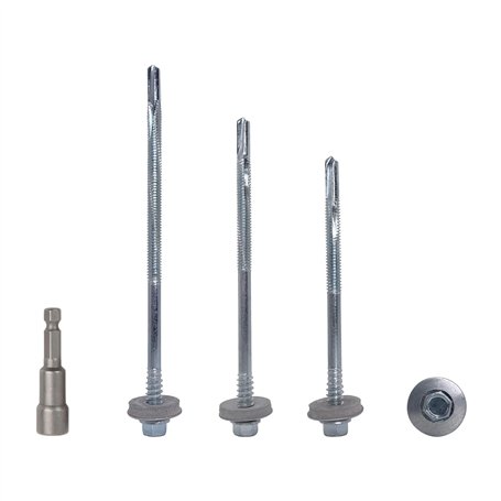 Lot de 20 vis auto-perceuses en acier zingué
