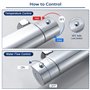 Solepearl Mitigeur Douche Thermostatique, Robinet Thermostatique de Douche avec Bouton Sécurisé à 38°C, Mural Thermostatique Dou