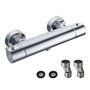 Solepearl Mitigeur Douche Thermostatique, Robinet Thermostatique de Douche avec Bouton Sécurisé à 38°C, Mural Thermostatique Dou