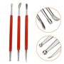 cersalt Outil d'artisanat en Cuir de poignée, Outils Modelage Outil de Couture Fait à la Main en Bois, cuillère d'artisanat en C