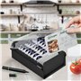 Acrimet Boîte à Fiches Organisateur 3'' x 5’', Base en Métal Robuste (Index AZ et un Séparateur Plastique Inclus) (Base Noire av