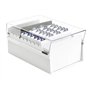 Acrimet Boîte à Fiches Organisateur 4'' x 6’', Base en Métal Robuste (Index AZ et un Séparateur Plastique Inclus) (Base Blanche 
