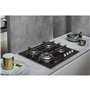 Whirlpool GOWL628NB Plaque de cuisson à gaz encastrable, 60 cm de large, 4 brûleurs, 59 cm de large, noir
