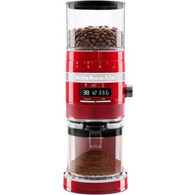 Kitchenaid Moulin à café I Artisan I Moulin à café avec récipient propre et hermétique pour plus de fraîcheur I Rouge