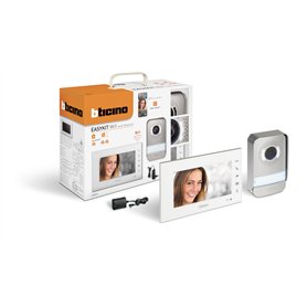 Bticino 310913 EASYKIT WIFI VIDÉOPHONE MONOFAMILIAIRE plug-in 2 fils avec 1 bouton extérieur