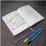 MITAMA Agenda noir – Planner quotidien – 12 mois 2024 – 366 pages + 66 contenus supplémentaires – Poche intérieure + crayon coor