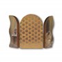 Frères Bonella | Triptyque dévotionnel en bois Pape Jean-Paul II f.to 6x9cm | Fabriqué en Italie