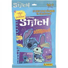 Album + 3 pochettes - PANINI - STITCH 2 - MON SUPER SCRAPBOOK - 15 stickers