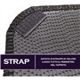 Rebeca Shop Tapis de voiture compatibles pour Kadjar, tissu en moquette noire, set de tapis profilés avant et arrière, logo brod