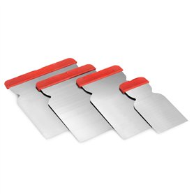 Lot de 4 spatules japonaises en acier mesure 43 mm 67 mm 87 mm 105 mm pour peinture et finition stuc murs verre métal 9364401