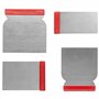 Lot de 4 spatules japonaises en acier mesure 43 mm 67 mm 87 mm 105 mm pour peinture et finition stuc murs verre métal 9364401