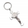 Leddy Living Porte-clés INRI crucifié de Jésus-Christ - Pendentif religieux en métal pour clés, sac à dos et voiture - Symbole d