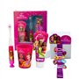 Disney Princess Kit de soins bucco-dentaires pour enfants contenant une brosse à dents clignotante alimentée par piles avec poil