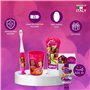 Disney Princess Kit de soins bucco-dentaires pour enfants contenant une brosse à dents clignotante alimentée par piles avec poil