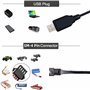 YUNIQUE GREEN-CLEAN-POWER Câble Chargeur USB RC Universel avec connecteur à fiche SM-4P pour 2S Batterie LiPo 7,4 V Compatible R